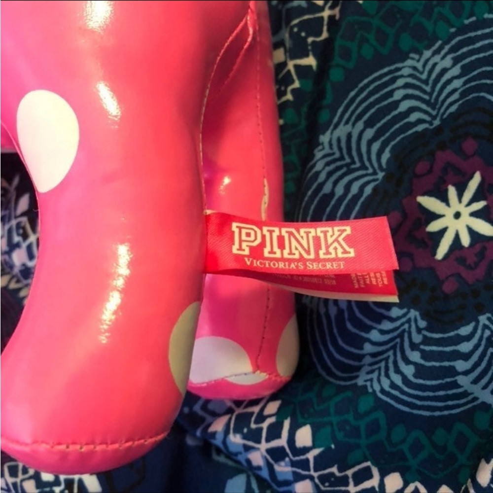 Victoria’s Secret PINK Pink and White Polka Dot Giant Plush Bus Dog Display - Picture 8 of 15